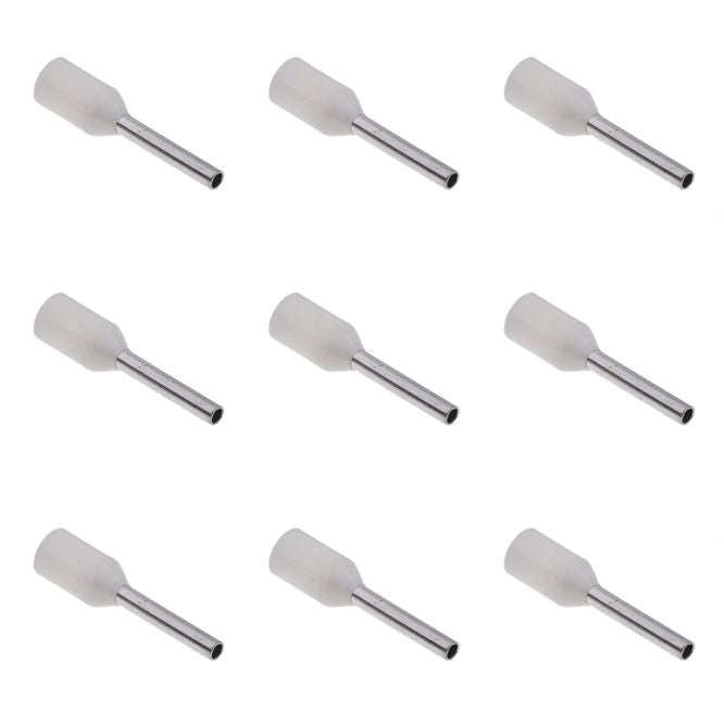 Boot lace ferrule terminal white 0.5mm l=8mm 1k/bag evn0508(1)