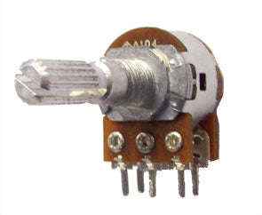 Potentiometer with switch lin pcb 17mm 10k f16ksh-n-b103-l25kqd