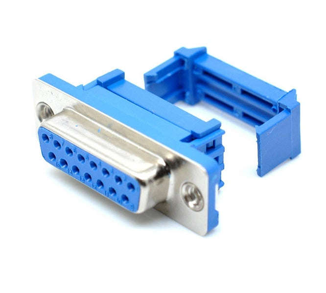 Idc d-sub socket 15w metal mnt & plastic strain - debulk 210341