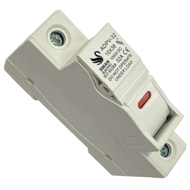 Holder for 10x38 pv/solar 1kv fuse + indicator fh-adpv-32 10x38