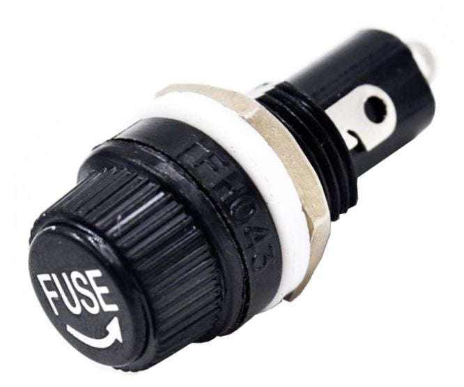 Keyed fuse holder panel mount 6x32mm fh043-6x32