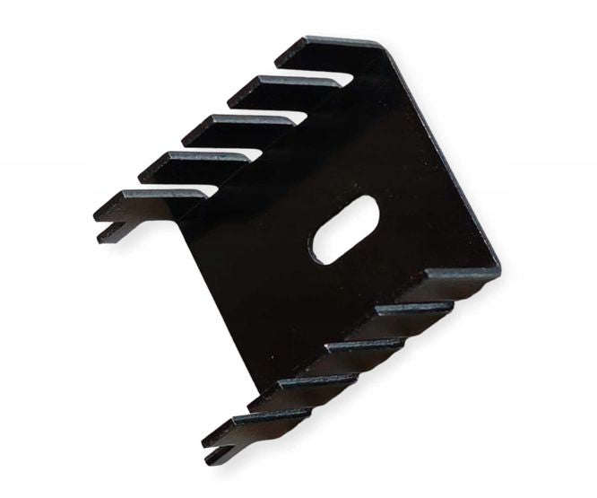 Stamped heatsink to220 vertical 20k/w black fk222-sa-220