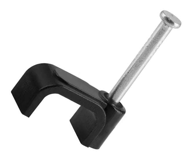 Flat nail in saddle 8mm black - debulk cc-f8 black