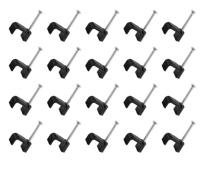 Flat nail in saddle 10mm black - 100p/bag cc-f10 black