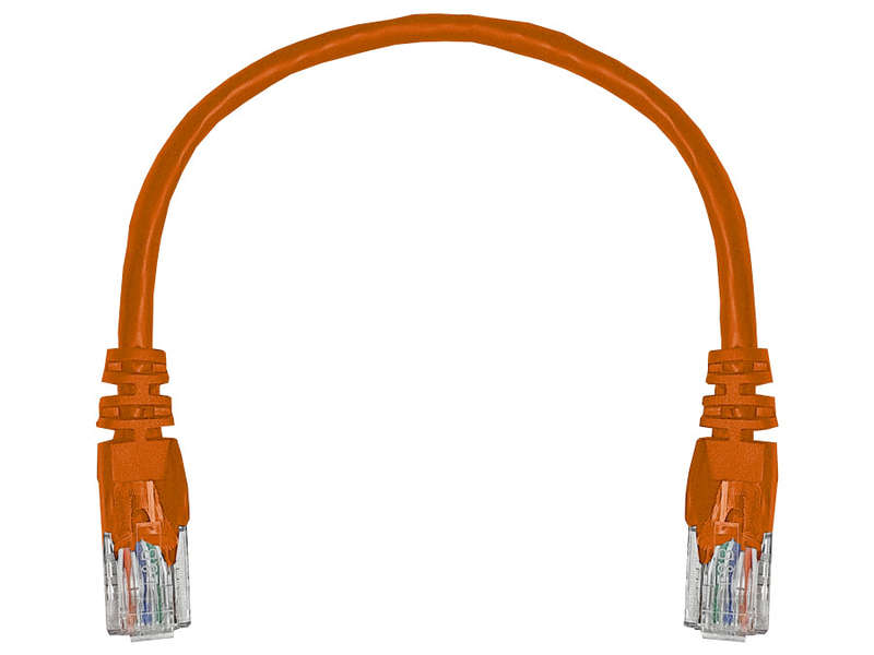 Linkbasic 22cm UTP Cat5e Flylead Orange