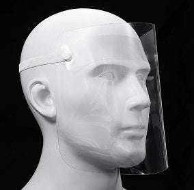 Clear face shield 0.5mm clear with black braid face shield-2