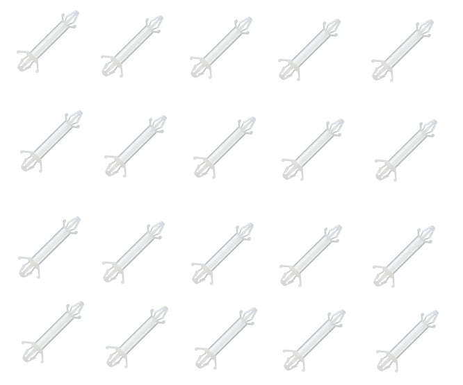 Spacer 2xclip fit nylon h=19mm d1=4mm d2=4.8mm - 500/bag g212-419