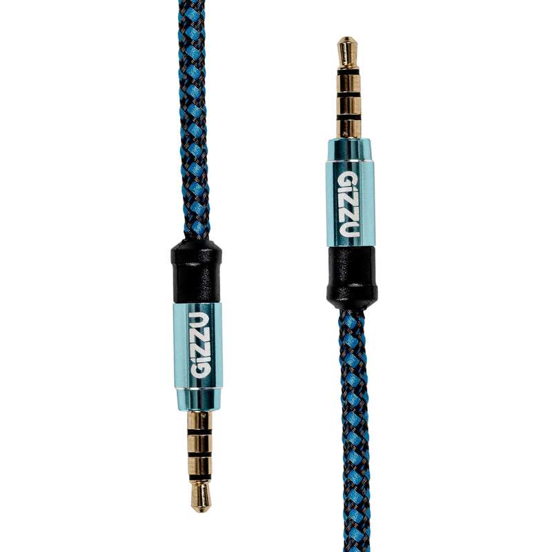 Gizzu 3.5mm AUX Cable 1.5m - Black/Blue
