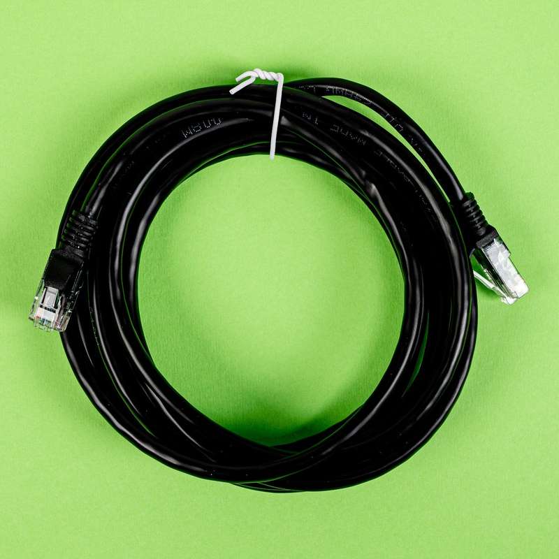 Gizzu Cat6 UTP Fly Lead Ethernet Network Cable 3m  Black