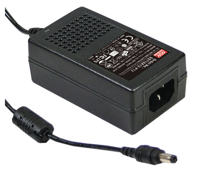 Power supply d/t i=220 o=12v 1.5a 2.1mm no power lead gst18a12-p1j