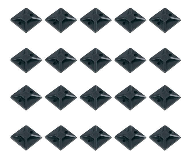 Adhesive tie mount 20x14mm black - 100/bag hc-100bk-s4