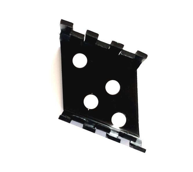Stamped aluminium heat sink for to3 t.b.a.