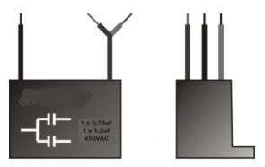 Capacitor c/fan 0.15uf+1.2uf 450vac mac0.15mf+1.2mf450vk