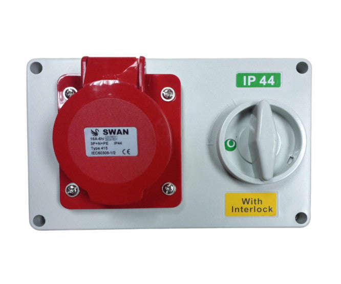 Socket interlock 16A 3p E 380V IP44 IPS-CE-1414