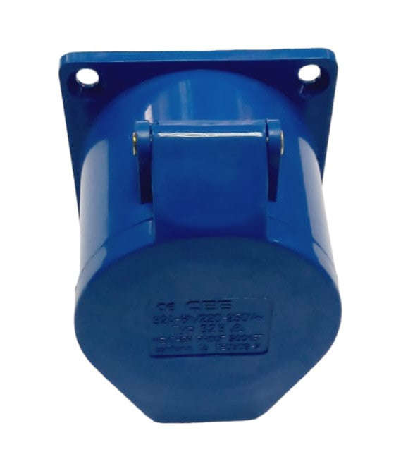 Socket straight 32A 2P E 380V IP44 IPS-CE-323