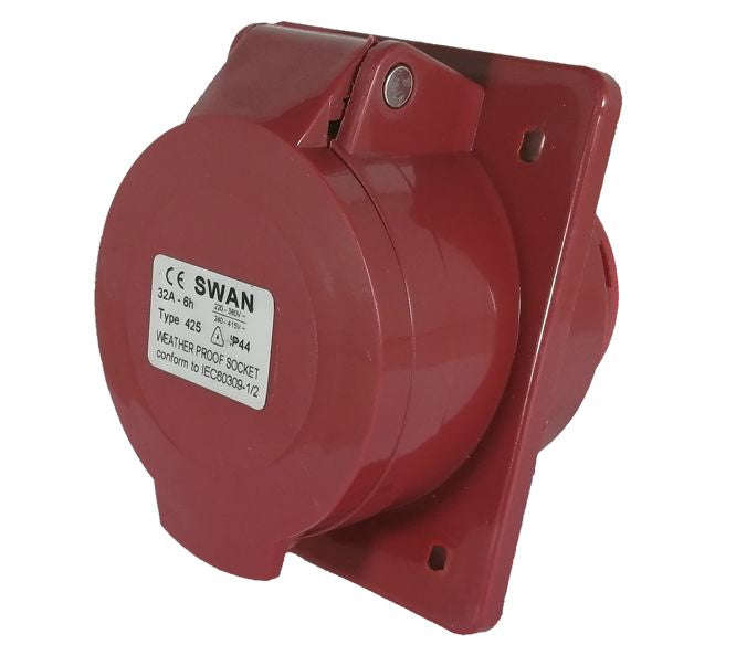 Industrial socket straight 16A 3p+n E 380V IP44 IPS-CE-315