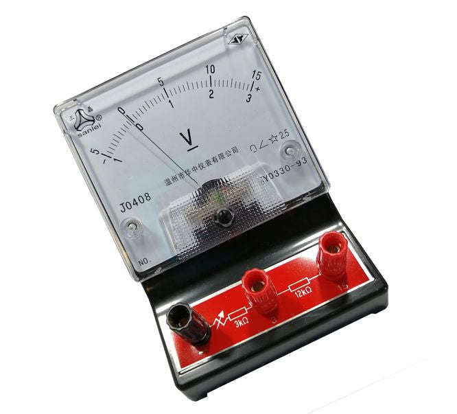 Analogue dc voltmeter bench type 15v 61x47x39mm 15009