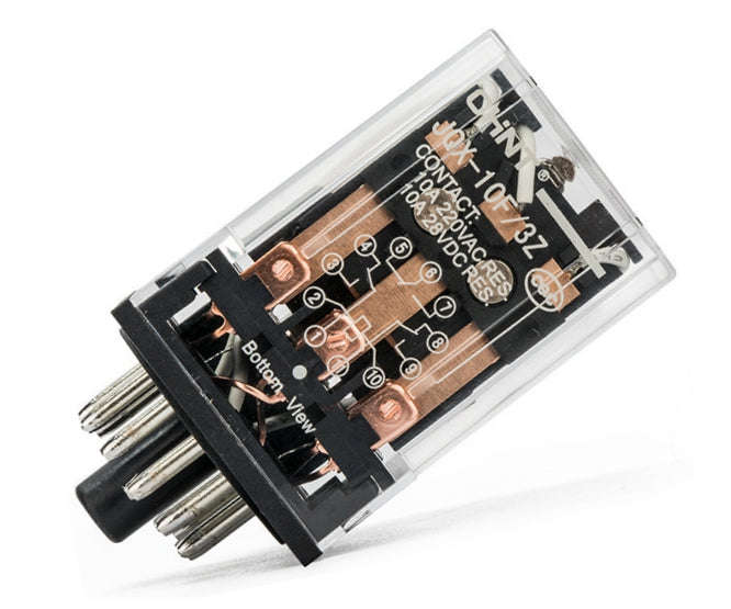 Relay tpdt 10a 12vac round 11p jqx-10f3z-12va