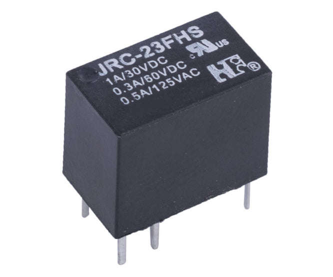 Pcb mount relay spdt 1a 5vdc rect 6pin jrc-23f-h-s-1-dc5v