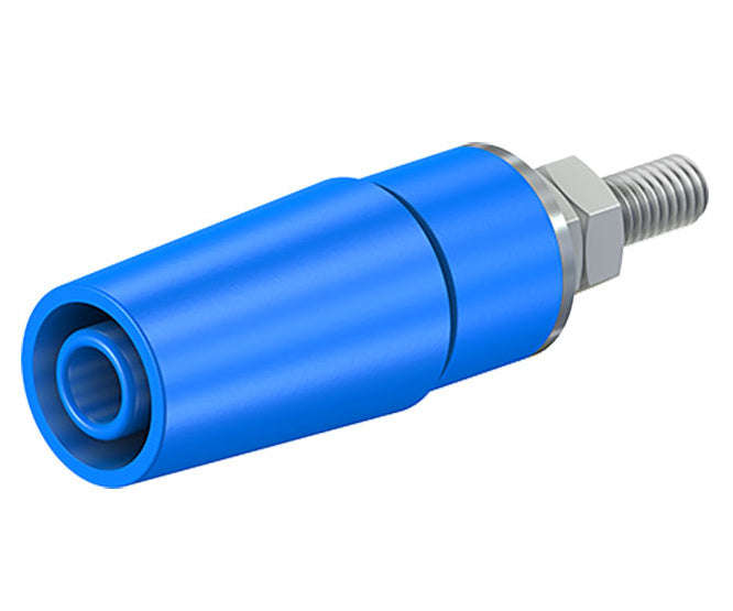Socket banana 4mm blue 47mm k2076-blue