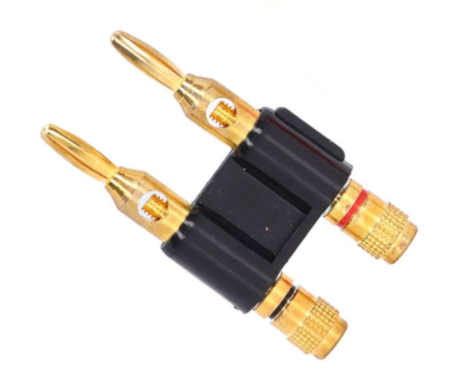 Stackable dual banana adapter plug k2162-bk