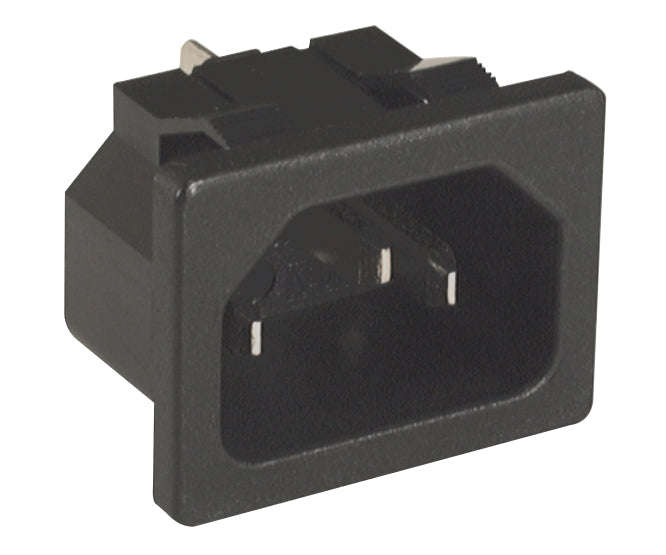 C14 iec plug press fit solder terminals bx-120-a01