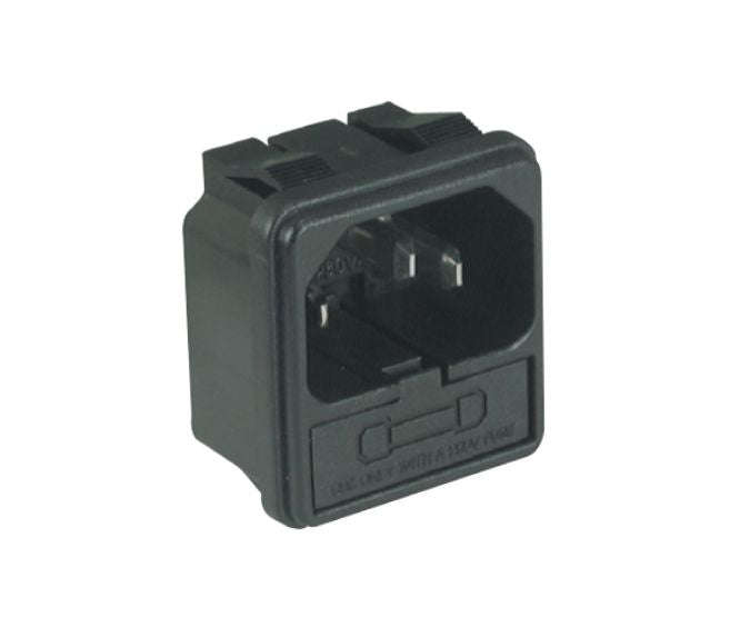 C14 iec plug & fuse holder press fit k24132