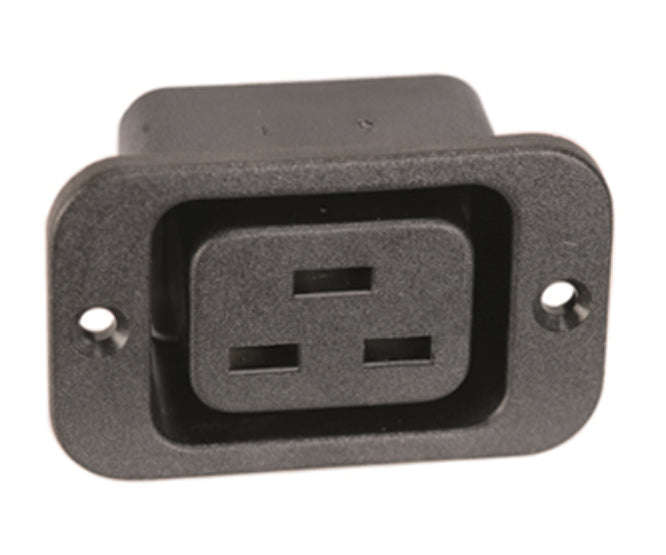 C19 iec320 socket panel mount adapter snap-in k241575