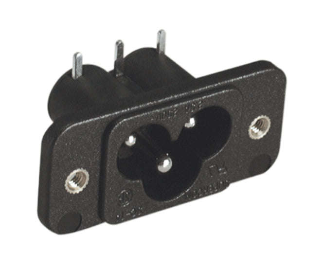 Plug p/m w/flange 3-pin rnd ac k2427