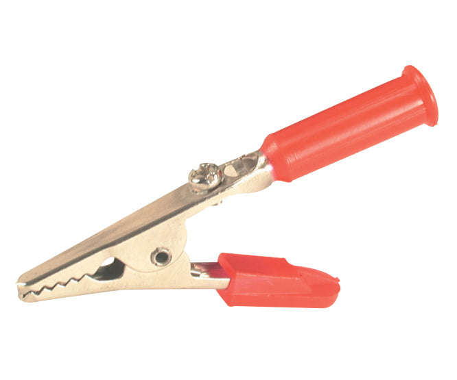 Crocodile clip red with 4mm banana socket entry k267c-deep red