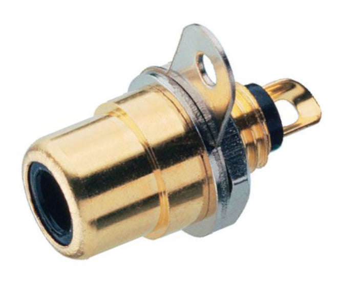 Socket rca p/m gold black k294892-bk