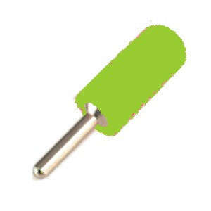 Plug banana 2mm gre rnd sol-ty k295980-gr
