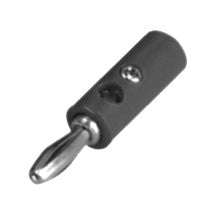Plug banana 4mm blk rnd scr-type k296102-black