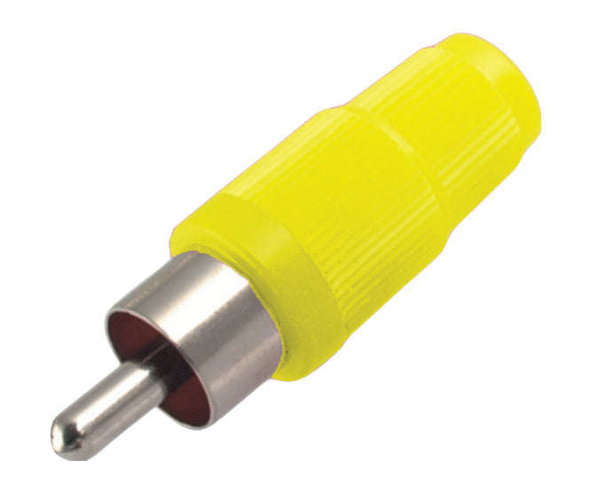 Plug rca straight yellow no/sleeve k312-yel