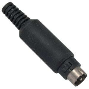 Plug mini-din str 4-p w/sleeve k3163b