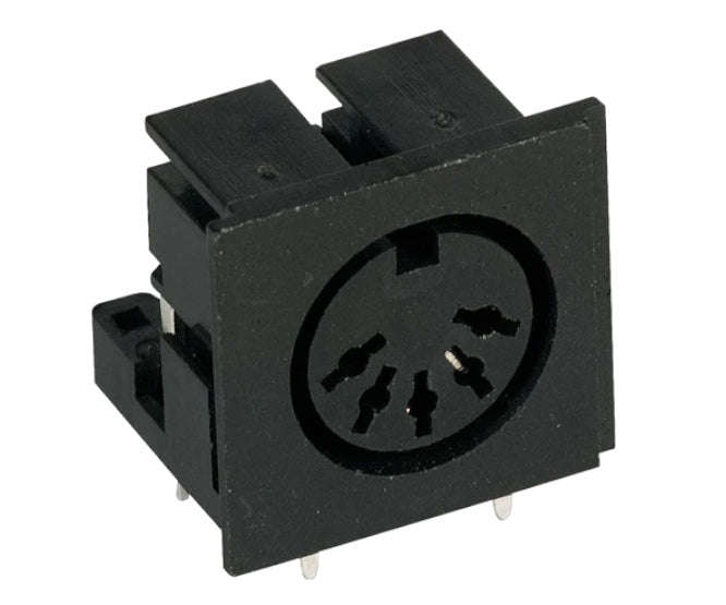Socket din r/a pcb 5-pin 240-d k3711c no shield