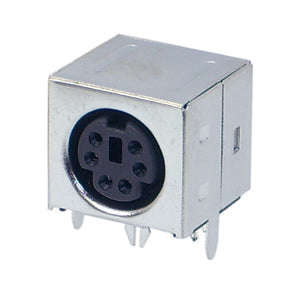 Socket mini-din 6w r/a pcb k37152f