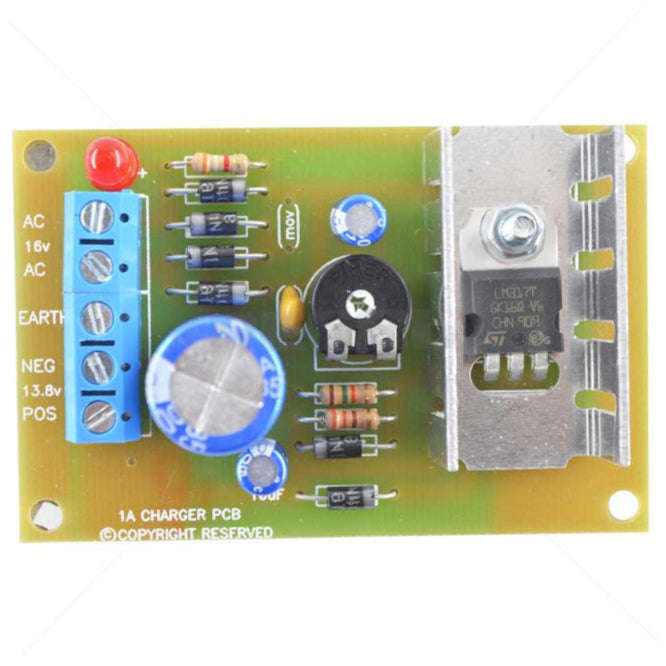 Charger i=16vac o=13.8v@1a pcb ke03-001-a
