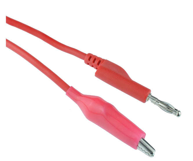 Lead banana plug-croc clip red l4139-x1 red
