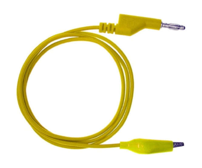 Lead banana plug-croc clip yellow l4139-x1 yellow