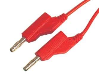 Lead banana plug 4mm 1-m red l4140-rd