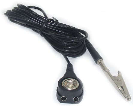Earthing lead bk 2.4m snap=10mm 181463