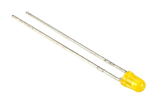 Led 3mm di-yl rnd 700mcd 90d - debulk 302yud-cc