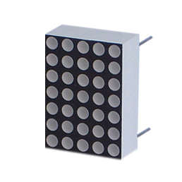 Disp led dots matrix 3mm 5x7 red bm-10657md