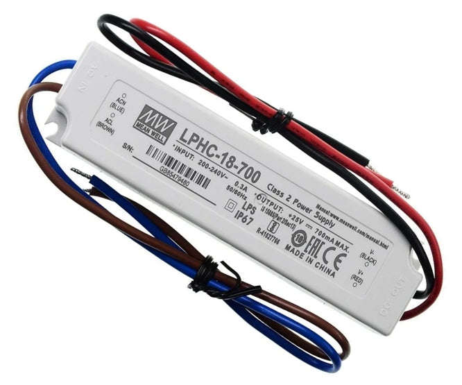 Power supply encl. led driver i=220 o=6-25 0.7a 18w lphc-18-700
