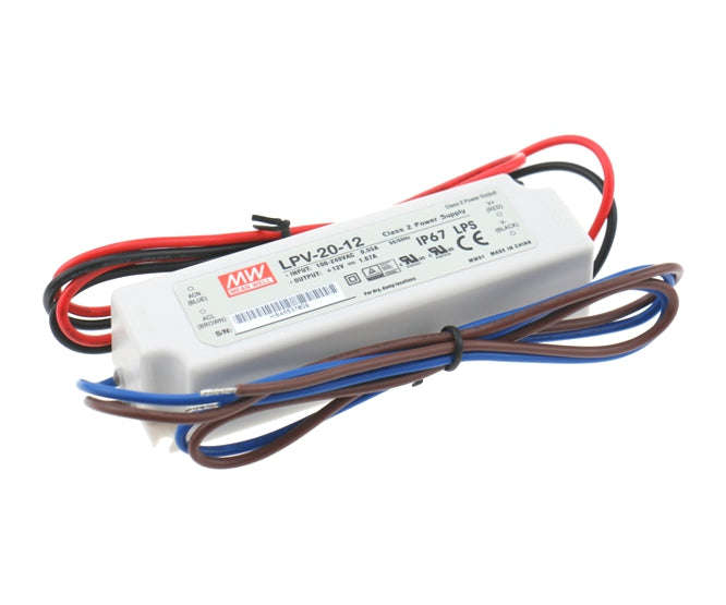 Power supply c.v. enc led i=220v o=12v 1.67a lpv-20-12