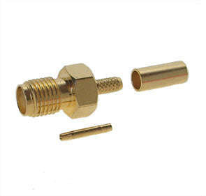 Sma-socket crimp rg174u, gold m5004pz
