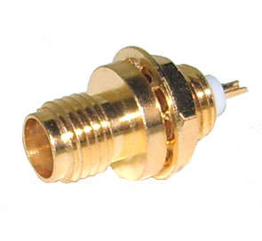 Sma-socket bulkhead 8mm, gold m5013z