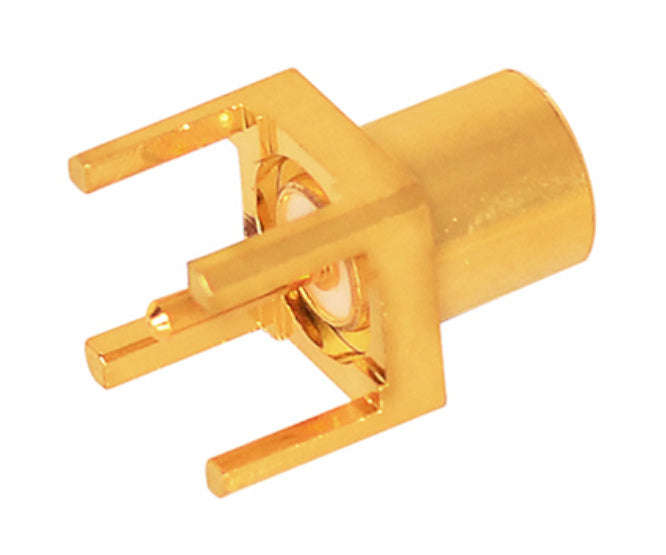Mcx-socket mini pcb str pcb-mnt 4-pin, gold m52210