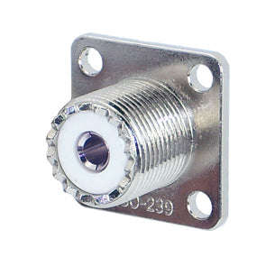 Pl259 socket uhf p/mount flange squ m5508